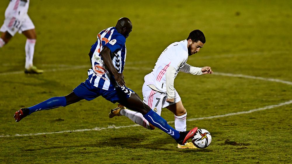 Third division Alcoyano, down to ten men, shock Real Madrid in cup