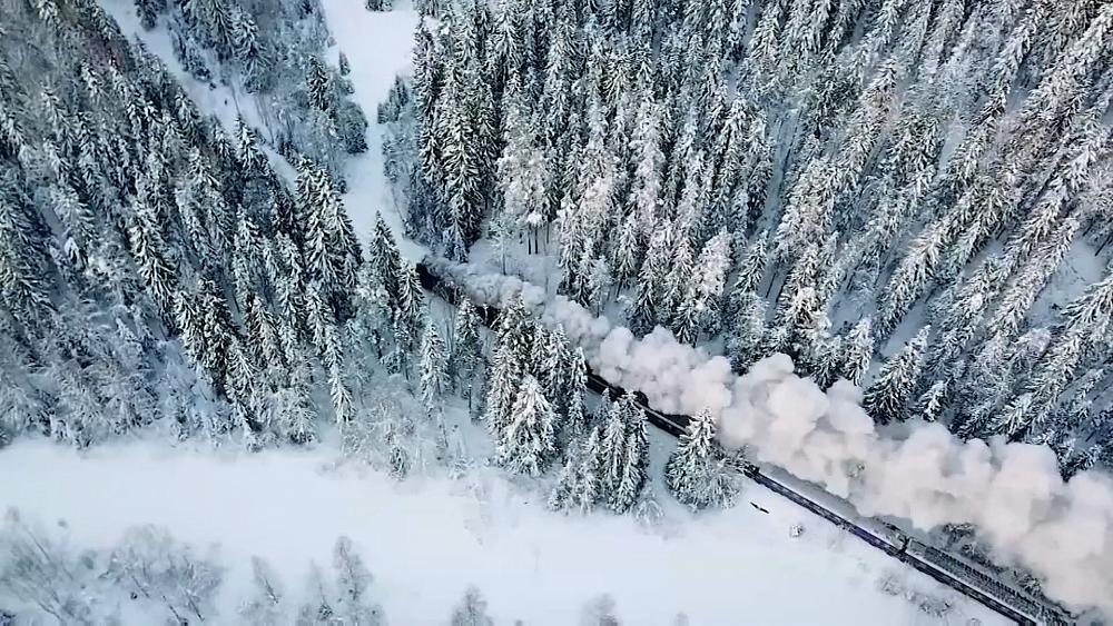 This traditional steam train in Russia takes passengers back in time to the Soviet era