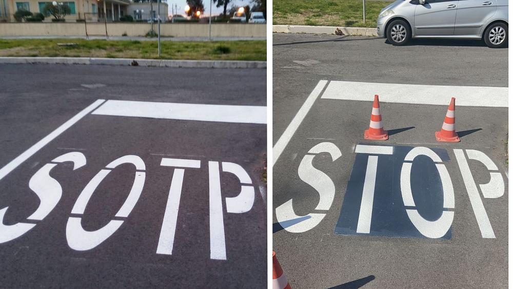 Road sign typo 'sotps' Italians in their tracks during pandemic