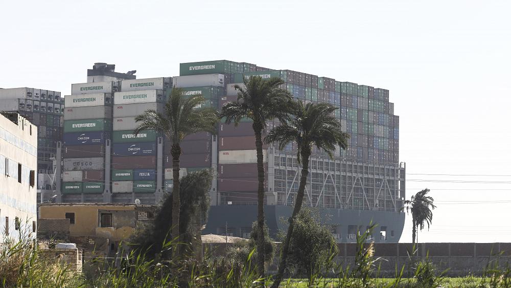 Suez Canal remains blocked amid efforts to free stuck vessel