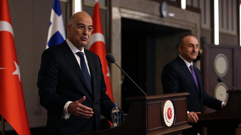 Greek and Turkish foreign ministers clash at press conference