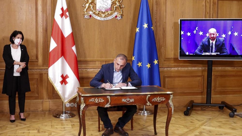 Opposition parties in Georgia sign deal to end political crisis