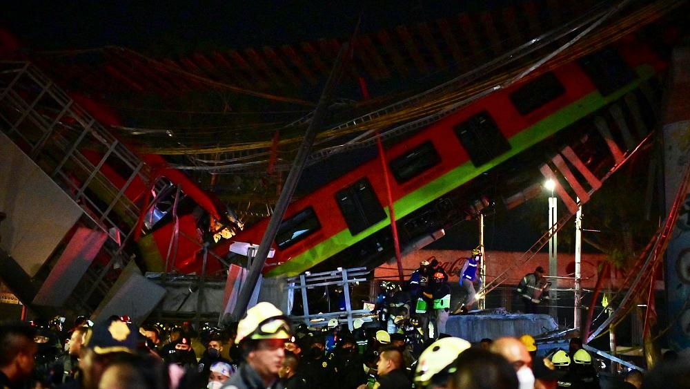 At least 15 dead, 70 injured as Mexico City metro overpass collapses onto road