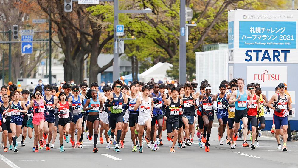 Japan holds Tokyo Olympics test event to demonstrate safety protocols