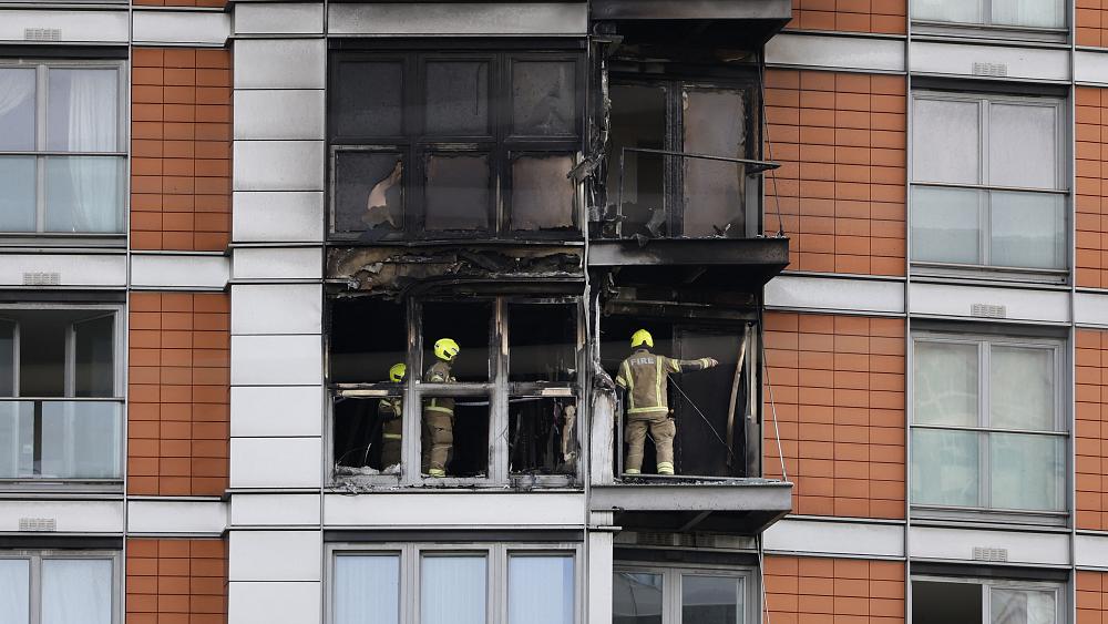 London building fire raises fresh anger over flammable cladding