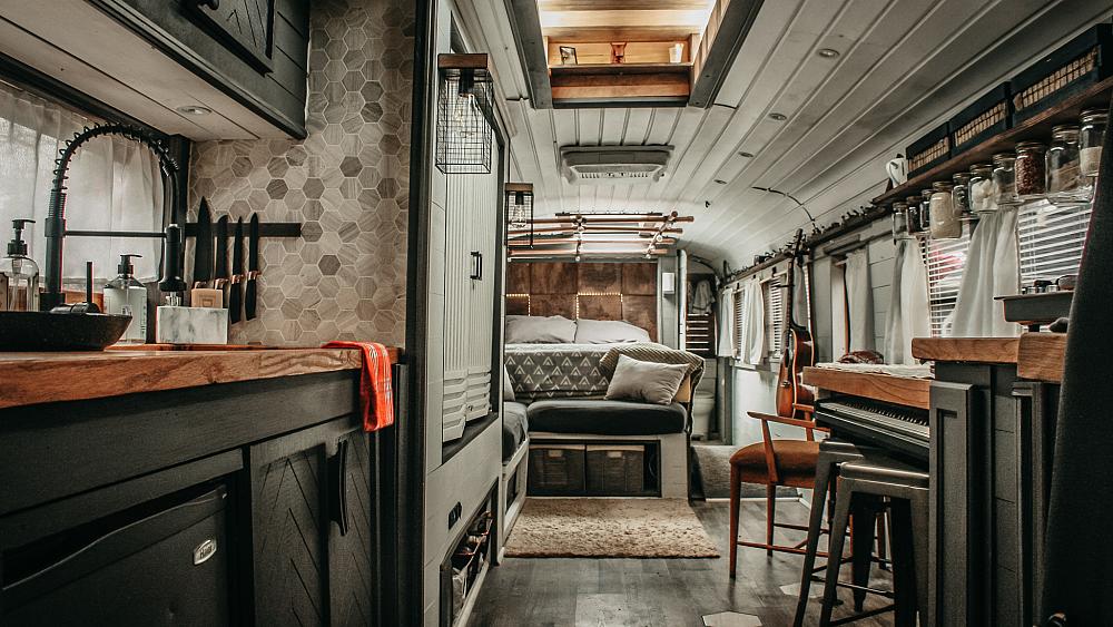 This student bought an old school bus on Facebook and converted it into a home on wheels