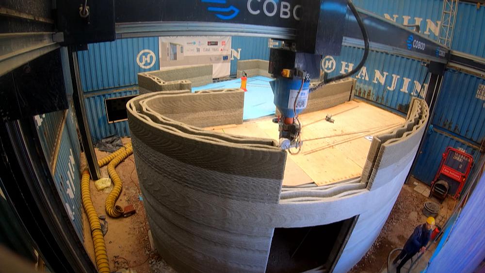 Europe's biggest concrete 3D printer creates the home of tomorrow