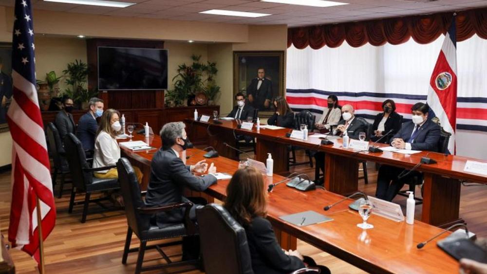 Blinken urges Central America to help on migrants, flags democracy concerns