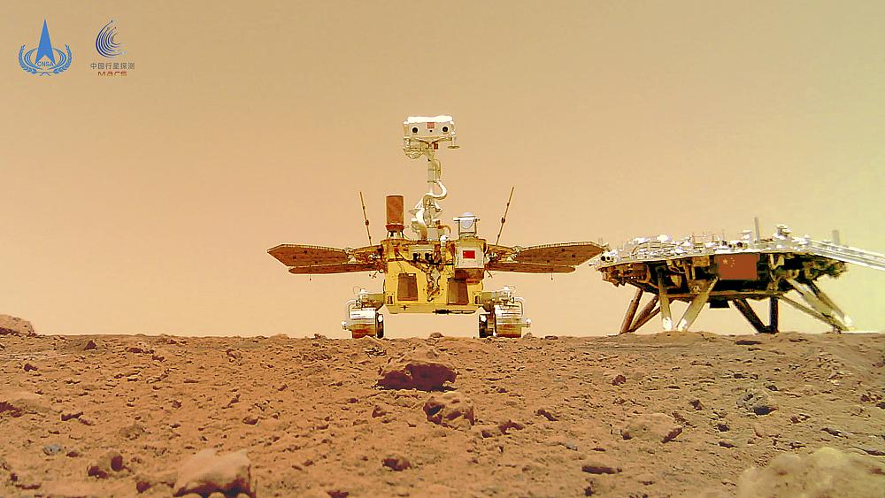 China releases images taken by its space rover on Mars