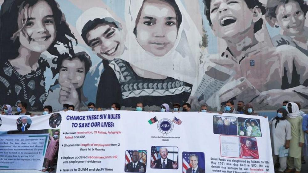 Former interpreters protest in Kabul to demand US visas ahead of pullout