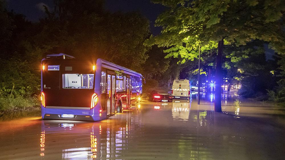 Floods, rain and thunder as storms lash Europe